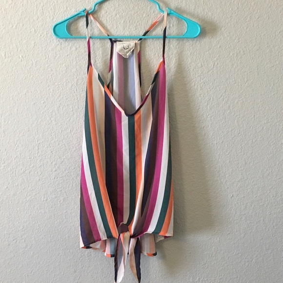 Striped Multicolor Women's Top Large - Picture 1 of 4